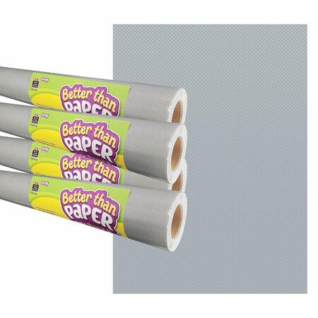 TEACHER CREATED RESOURCES Gray Better Than Paper Bulletin Board Roll, 4ft. x 12ft., 4PK TCR32443